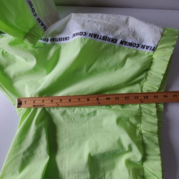 ASOS Design x Christian Cowan Tracksuit Size 12 Nylon Jacket and Joggers Neon - Picture 12 of 16